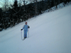 Lori Hyde skiing down Cascade